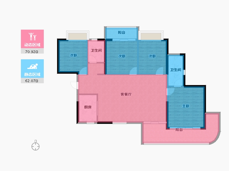 湖南省-长沙市-平吉上府-121.12-户型库-动静分区