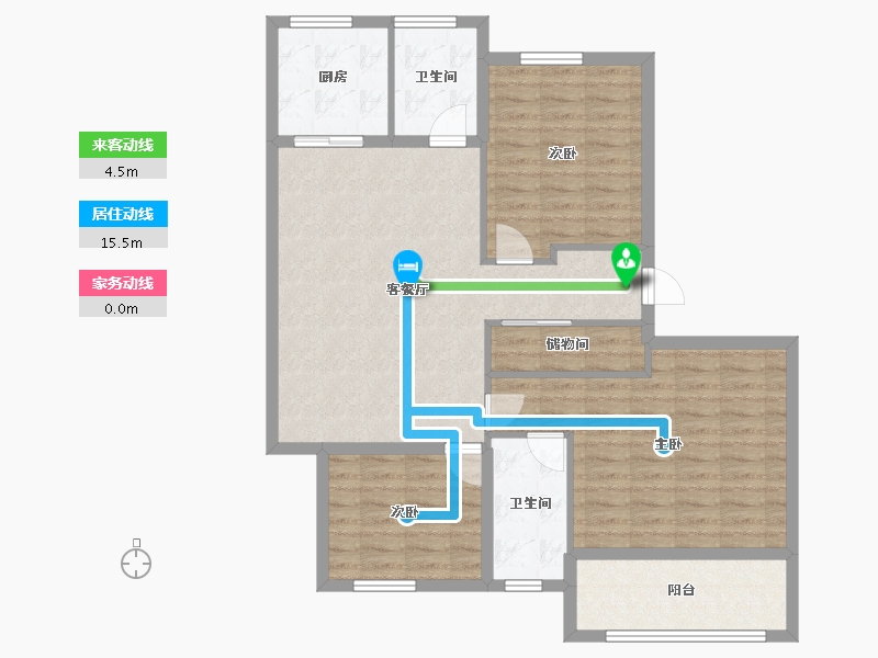 湖北省-武汉市-尚璟瑞府-101.40-户型库-动静线