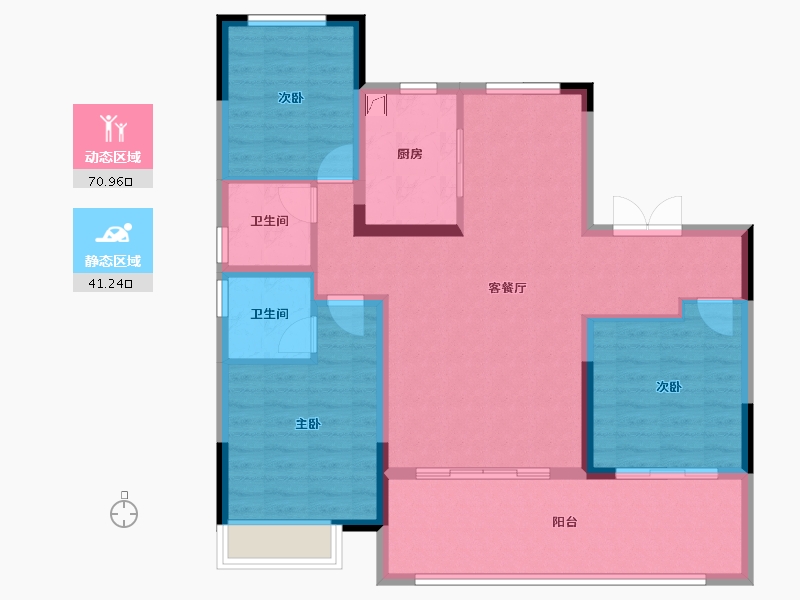 河南省-周口市-和昌华原·天悦湾-100.81-户型库-动静分区