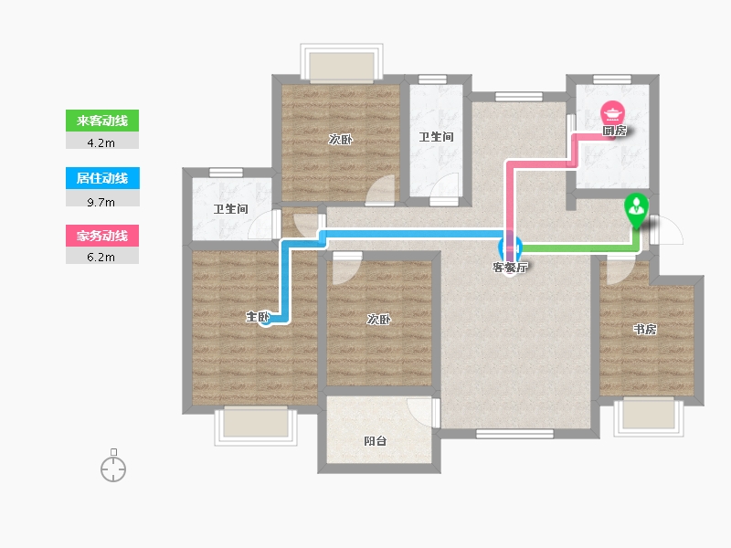 陕西省-西安市-天鹅湖-100.11-户型库-动静线