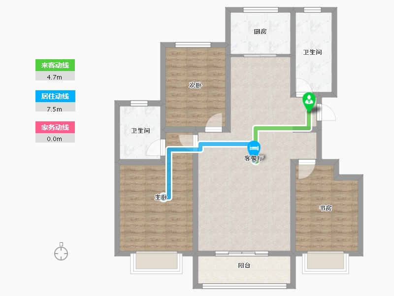 陕西省-西安市-天鹅湖-99.18-户型库-动静线