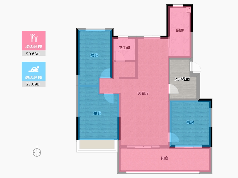 河南省-周口市-德高·金麟府-91.48-户型库-动静分区