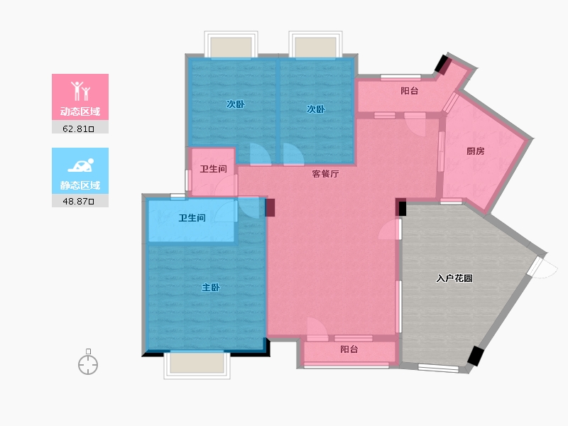 广东省-佛山市-绿茵鸣苑-121.00-户型库-动静分区