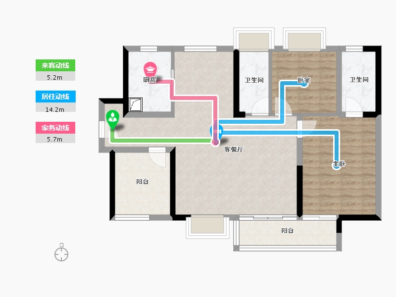 广东省-佛山市-名湖世家-89.22-户型库-动静线