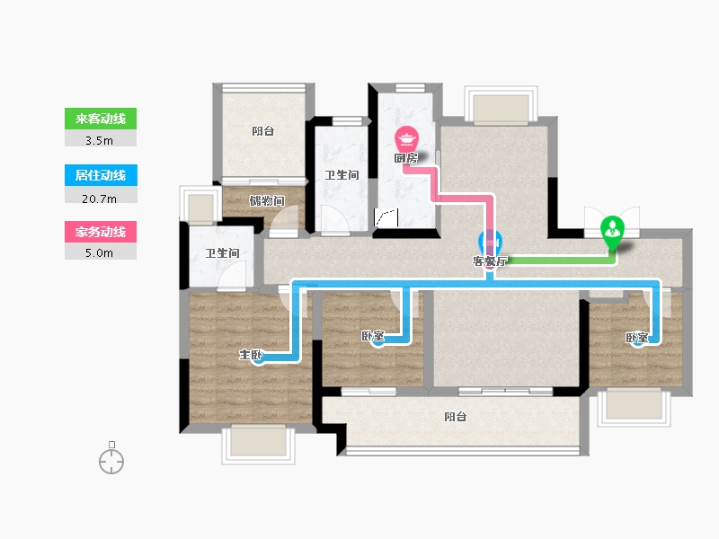 广东省-佛山市-名湖世家-92.15-户型库-动静线