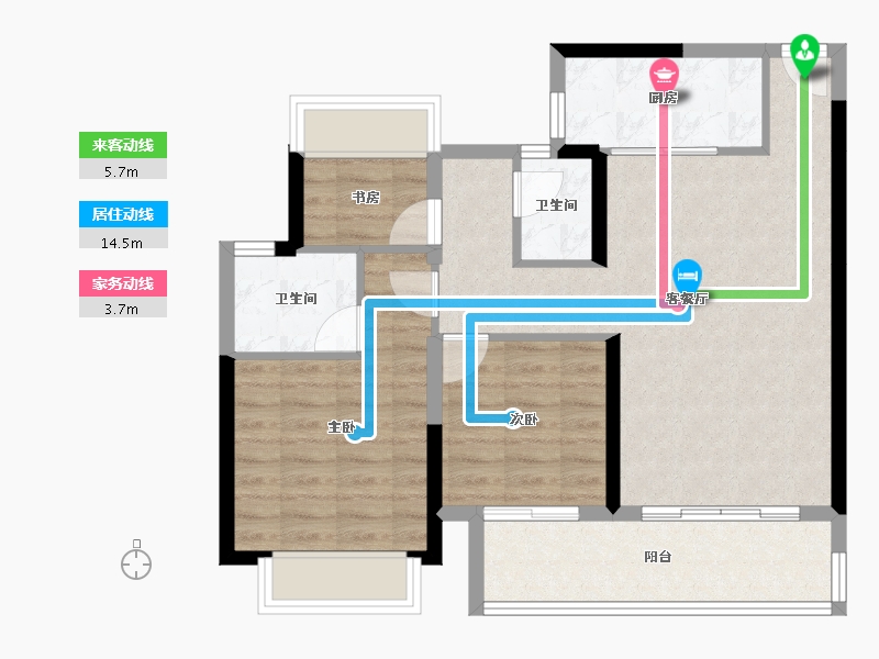 广西壮族自治区-南宁市-光明城市四期-77.24-户型库-动静线