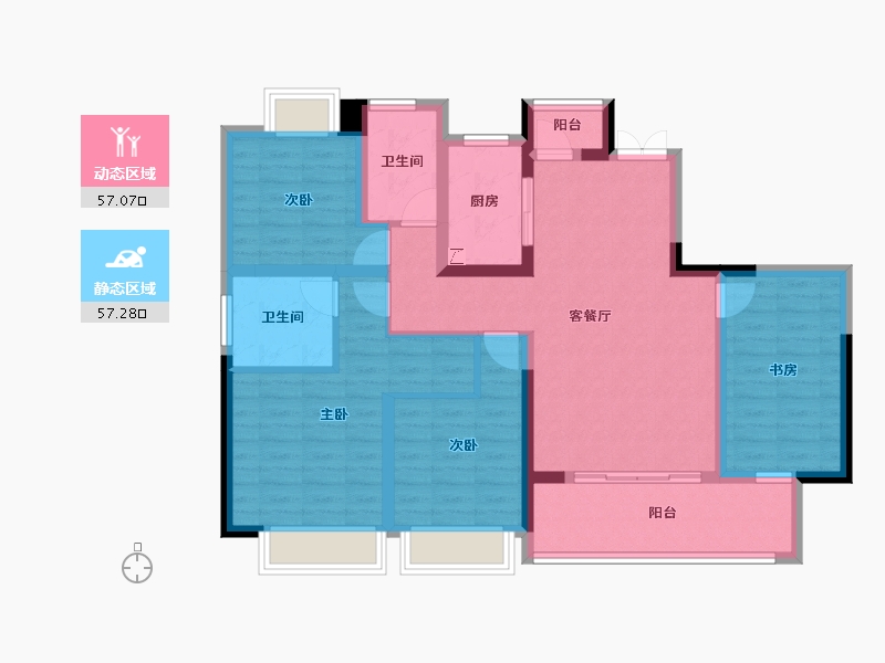 四川省-成都市-交投星月湖畔-101.12-户型库-动静分区