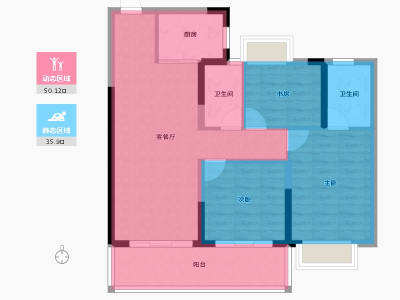 广西壮族自治区-南宁市-光明城市四期-76.91-户型库-动静分区