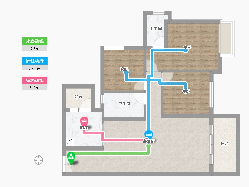 广西壮族自治区-南宁市-华润置地中山府-85.36-户型库-动静线