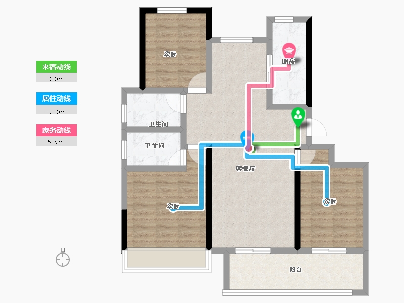 山东省-济南市-新鸥鹏教育城-88.33-户型库-动静线