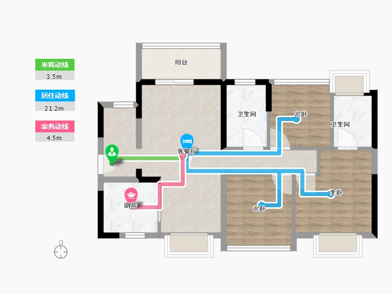 广东省-广州市-中建鄂旅投岭南悦府-74.40-户型库-动静线