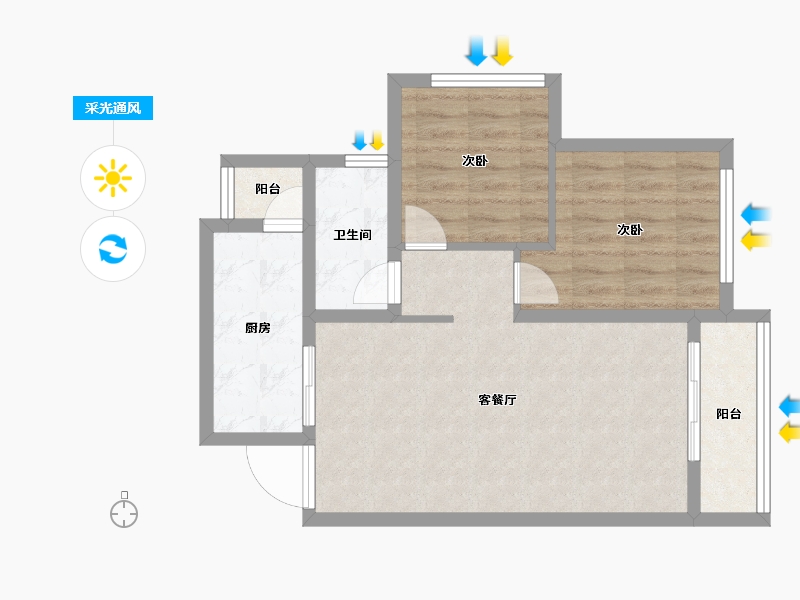 四川省-成都市-天悦世家-62.11-户型库-采光通风