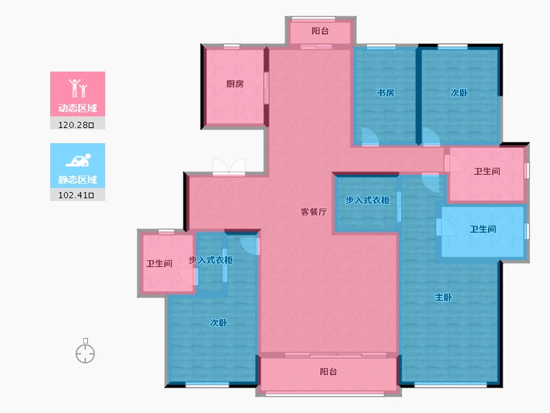 天津-天津市-榆竹里.-200.06-户型库-动静分区