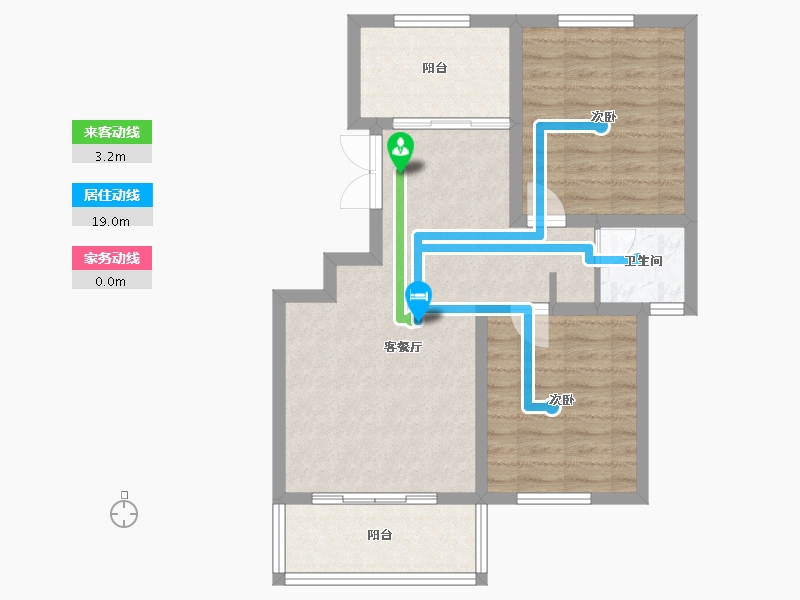 浙江省-宁波市-昌庭嘉园-67.82-户型库-动静线