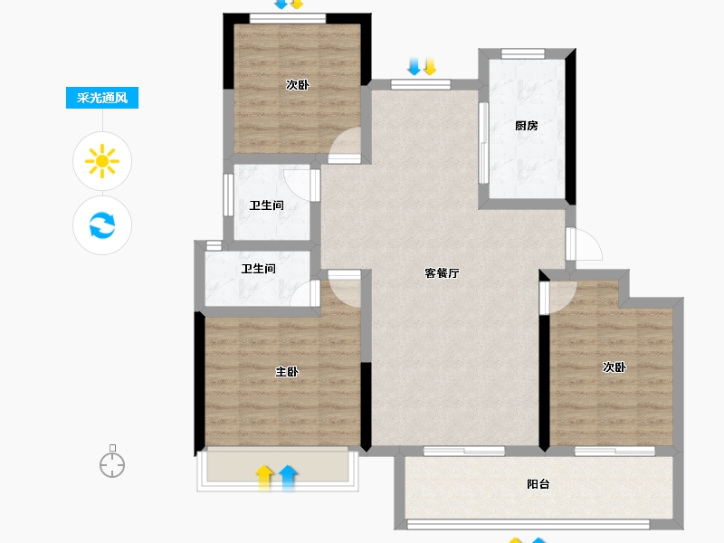 山东省-济南市-新鸥鹏教育城-93.11-户型库-采光通风