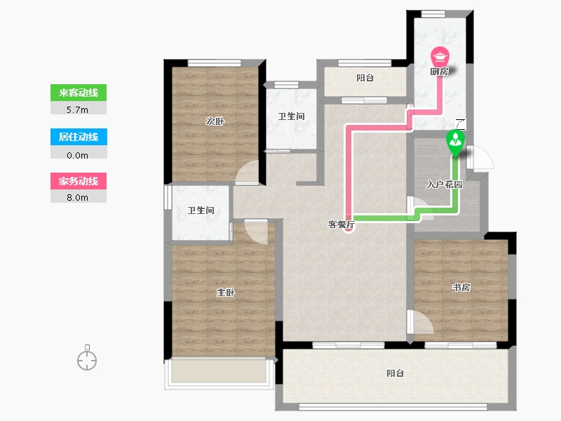 河南省-周口市-德高·金麟府-103.73-户型库-动静线