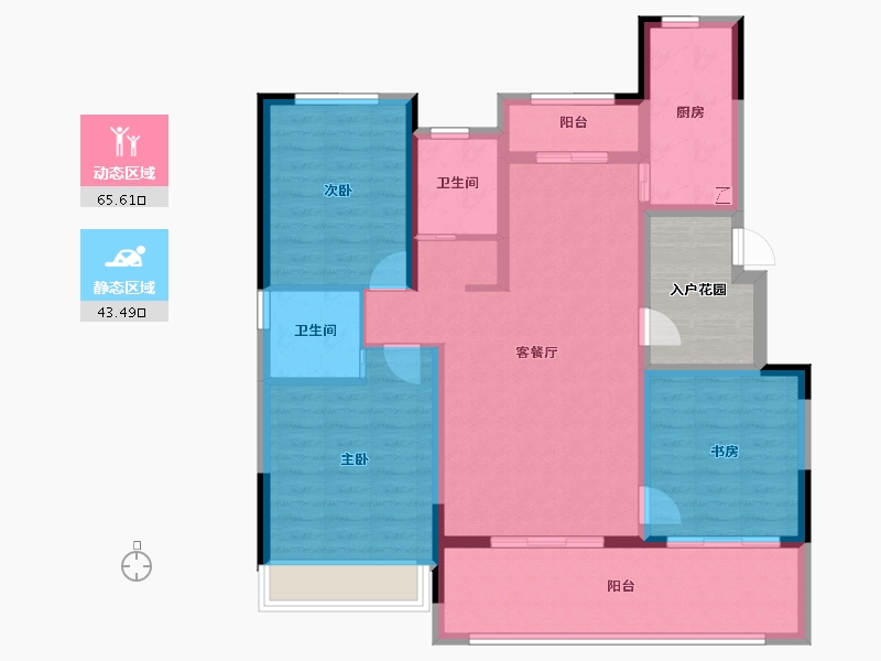 河南省-周口市-德高·金麟府-103.73-户型库-动静分区