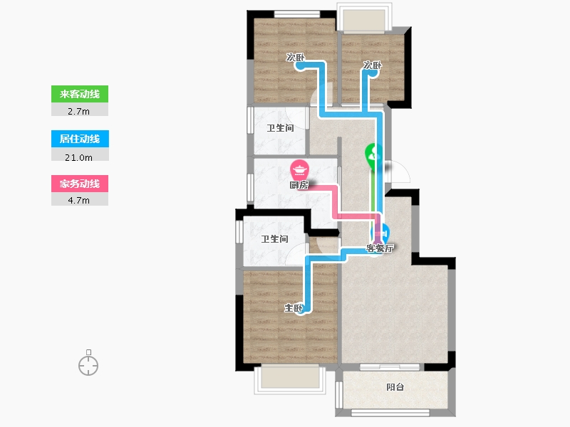 福建省-厦门市-金地峯上-70.18-户型库-动静线