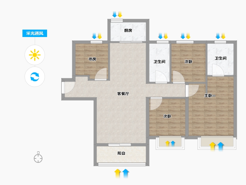 天津-天津市-台景誉峰-101.01-户型库-采光通风