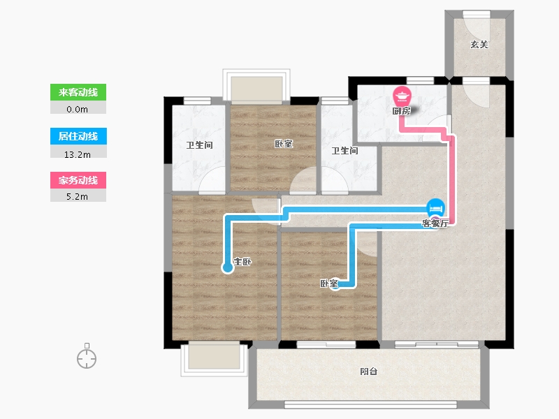 河南省-信阳市-康桥学苑-86.00-户型库-动静线