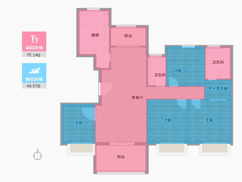 天津-天津市-台景誉峰-113.62-户型库-动静分区