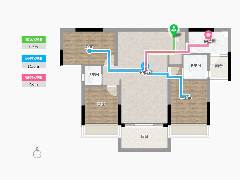 广东省-河源市-和平印象新天地-78.25-户型库-动静线