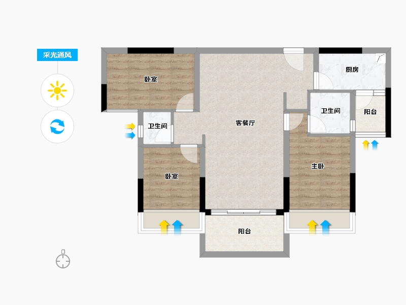 广东省-河源市-和平印象新天地-78.25-户型库-采光通风