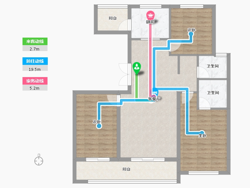 山东省-临沂市-颐龙恒泰·陶然里-91.62-户型库-动静线