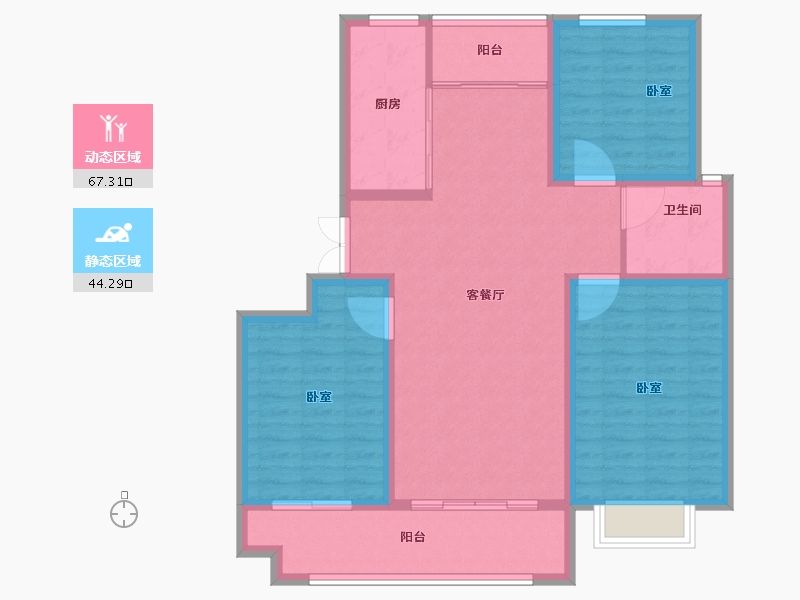 山东省-临沂市-房源·金域首府-100.81-户型库-动静分区