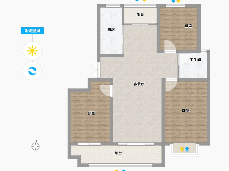 山东省-临沂市-房源·金域首府-100.81-户型库-采光通风