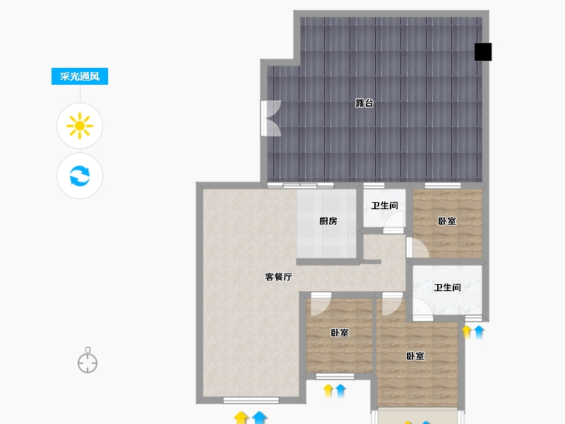 贵州省-六盘水市-大林城-123.41-户型库-采光通风