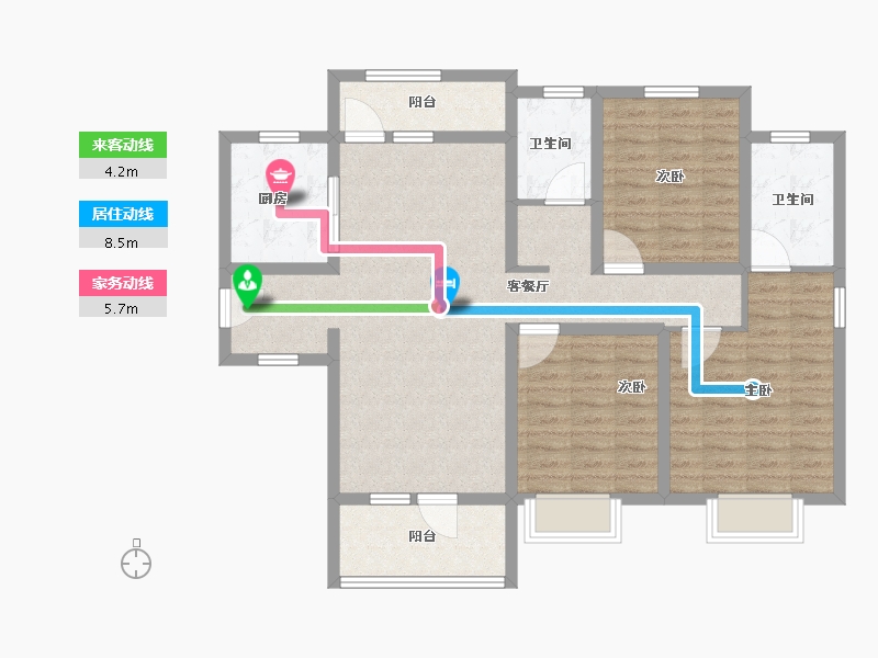 河北省-廊坊市-港中旅·海泉湾-103.21-户型库-动静线