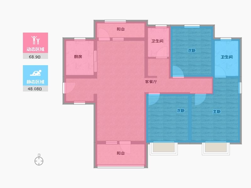 河北省-廊坊市-港中旅·海泉湾-103.21-户型库-动静分区