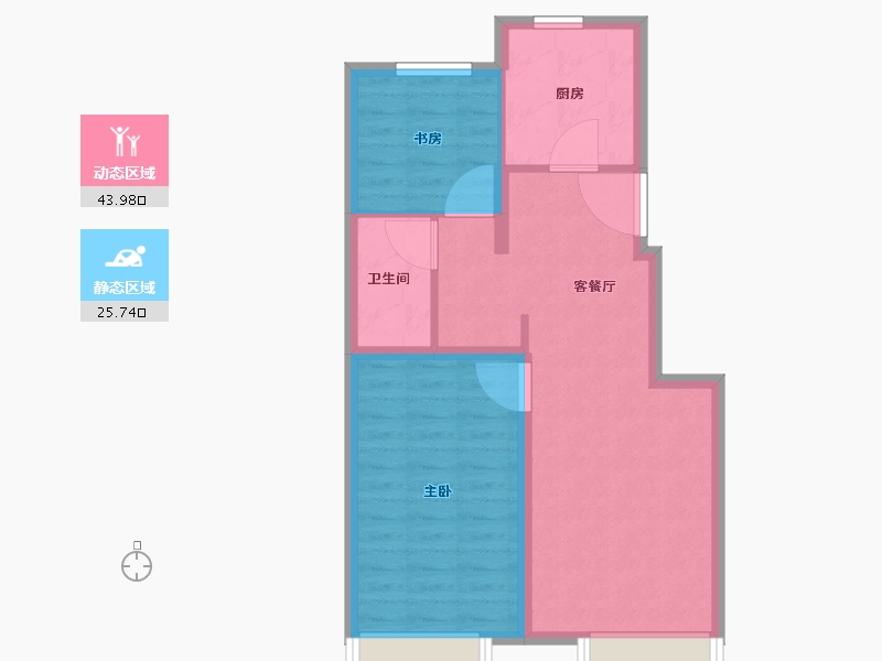 北京-北京市-中铁兴创逸境-62.56-户型库-动静分区