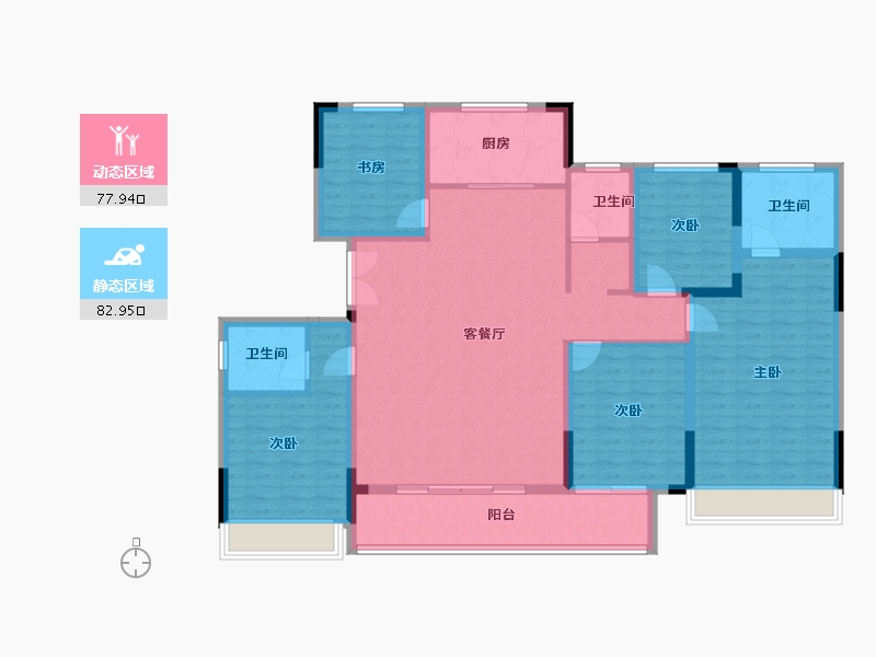 安徽省-马鞍山市-姑溪晓著-145.61-户型库-动静分区