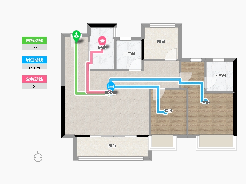 广东省-惠州市-旭辉兴能静安府-77.48-户型库-动静线