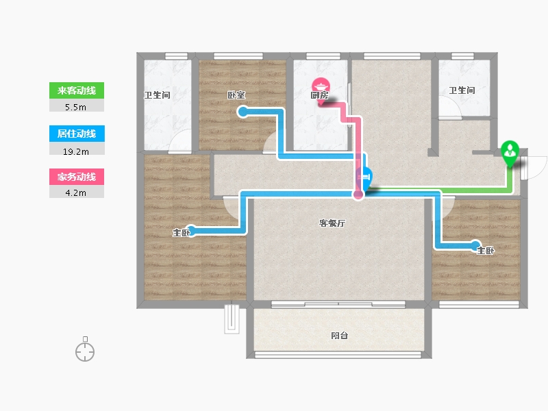 陕西省-咸阳市-领航尚宸-102.40-户型库-动静线