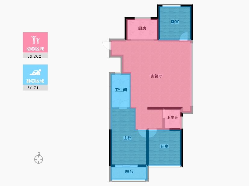 陕西省-咸阳市-领航尚宸-99.20-户型库-动静分区