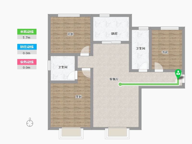 天津-天津市-贻成学府壹号-92.16-户型库-动静线