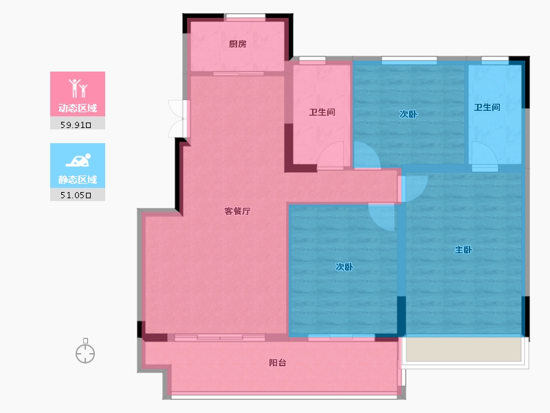 河南省-焦作市-广汇·太行佳苑-100.60-户型库-动静分区