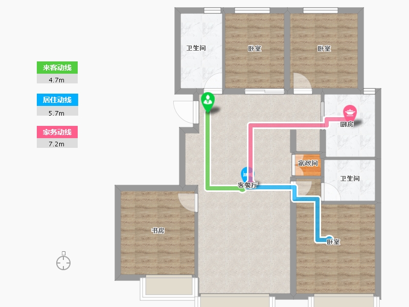 北京-北京市-橡树湾-99.01-户型库-动静线