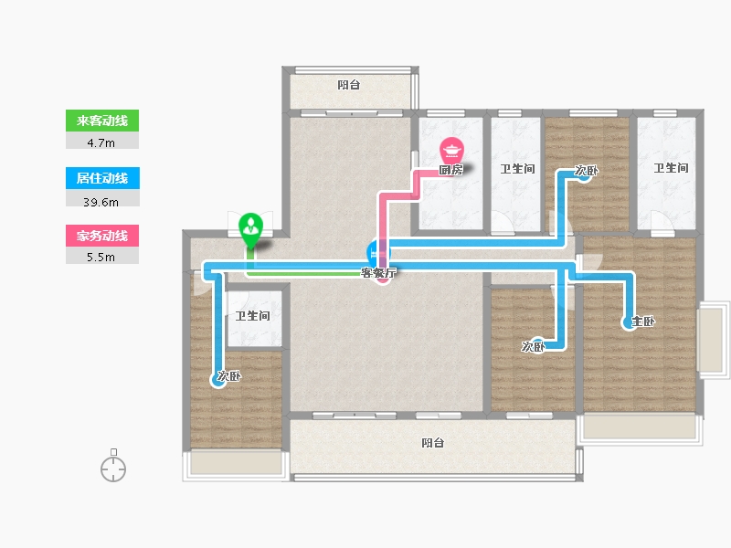 河南省-焦作市-建业新筑-160.00-户型库-动静线