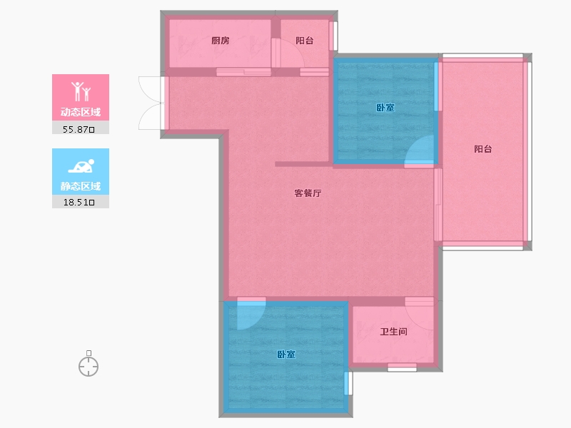 贵州省-六盘水市-大林城-65.71-户型库-动静分区