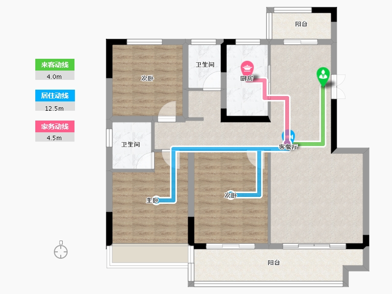 河南省-焦作市-广汇·太行佳苑-97.34-户型库-动静线