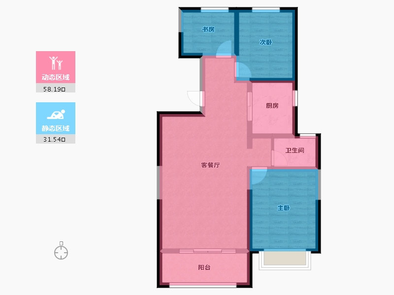 北京-北京市-京澜誉府-80.01-户型库-动静分区