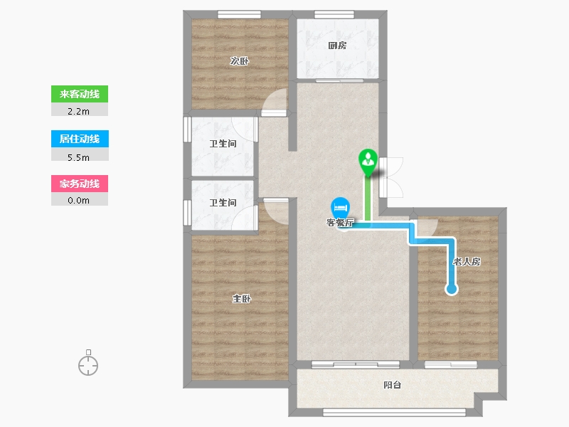 山东省-临沂市-房源·金域樾府-87.03-户型库-动静线