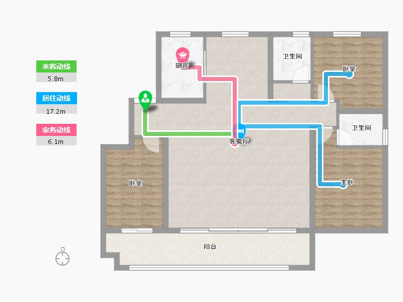 山东省-临沂市-房源·金域樾府-121.46-户型库-动静线