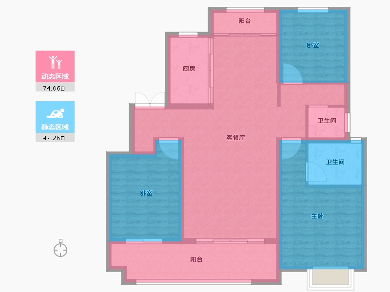 山东省-临沂市-房源·金域樾府-109.60-户型库-动静分区