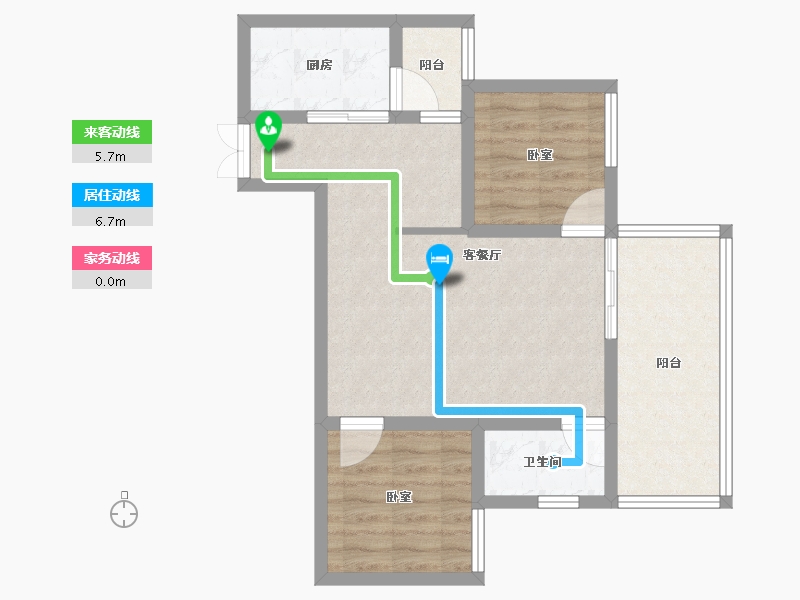 贵州省-六盘水市-大林城-64.00-户型库-动静线