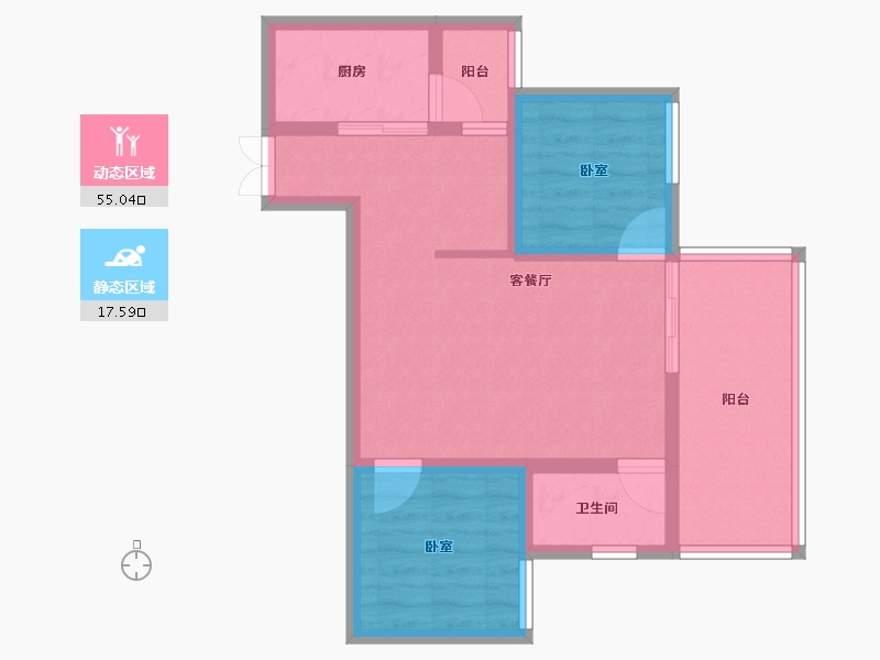 贵州省-六盘水市-大林城-64.00-户型库-动静分区